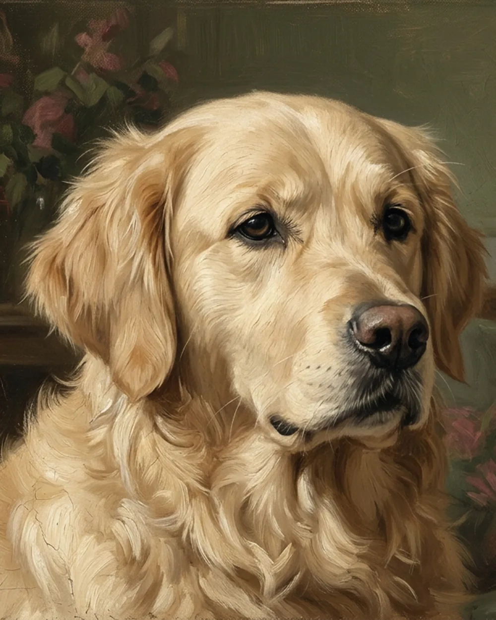 Golden retriever canvas sample